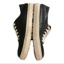 Sam Edelman  Women's Size 9M Raina Black Vegan Leather Woven Lace-Up Sneakers Photo 3