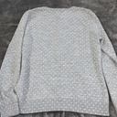 East 5th Women’s  cardigan button up sweater sz M polkadot gray and light green Photo 5