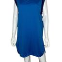 Nike  Women's Blue Raglan Cap Sleeve Rounded Hi-Low Hem Swim Cover-up Dress sz L Photo 0