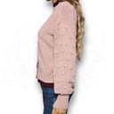 The Moon  & Madison Button Front Textured Knit Cropped Cardigan Blush Pink Size L Photo 2