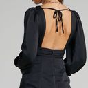 Showpo Black Dress Plunging Neckline With Balloon Sleeves Photo 2