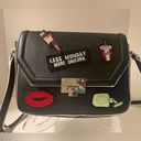 Pull & Bear  Black Front Clasp Patched Crossbody Bag Photo 0