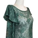 Tularosa  Dress Leeann Lace Long Sleeve in Forest Green XSmall Photo 4