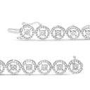 Brilliance Haus of  Sterling Silver 1/2 Cttw Diamond Nested Set 7" Link Bracelet Photo 2