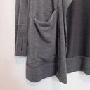 Athleta  Studio Wrap Open Front Stretch Knit Longline Cardigan Pockets Gray Small Photo 6