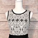 Kensie  Lace and faux leather black & white dress Size 4 Photo 1