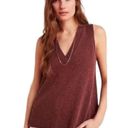 Anthropologie  Camilla V Neck Knit Sweater Tank Vest Brown S Photo 11