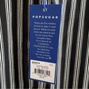 Popsugar  NWT Striped Long Sleeve Button Down Shirt Classic Black and White Top Photo 2