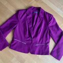 New York & Co. One Button Blazer, Zipper Pockets, Magenta Pink, Size 10 Photo 14