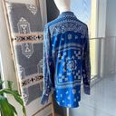Polo  Ralph Lauren Blue Bandana-Print Twill Slouchy Button Down Shirt Women’s M Photo 3