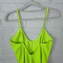 Good American  Always Sunny One Piece Ribbed Swimsuit in Electric Lime/Yellow Photo 9