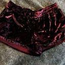 Victoria's Secret Victoria secret Pink Burgundy Velvet Sleep Shorts  Photo 0