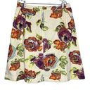 J.Jill  Skirt Women's 16 Floral A Lined Cotton Cottagecore Roses Fairy Comfy Photo 0