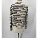 Garnet Hill  Artemis Sweater Organic Cotton Pullover Mockneck Knit Cream Black XS Photo 4