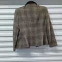 Kasper  Blazer Women's Size 12P Brown Black Plaid Tweed Jacket Corpcore Outerwear Photo 1