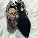 Unisa  Women’s Snake Print Black Cream Pointed Toe Stiletto High Heels Sz 9. B66 Photo 7