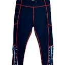 Tuckernuck  Navy and Amer-ikat High Rise Flex Compression Leggings Size M Photo 2