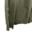 Roxy  Olive Green Embroidered Zip Up Hooded Jacket Surf Company Women’s Large Photo 4