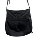 Tory Burch  Nylon Swingpack Crossbody Handbag Purse Black 11" x 11" Photo 0