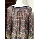 Tracy Reese Plenty  Womens Tunic Top Multicolor Floral Long Sleeve Petites P Photo 4