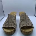 Mila Paoli Suede Wedge Shoes Womens 9.5 Sandals Cork Heel Casual Photo 8