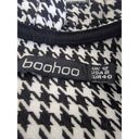 Boohoo  Dogtooth Frill Detail Smock Dress Women’s Size 8 Photo 3