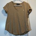 Polo  Ralph Lauren Heathered Brown V-Neck Shirt Cuffed Sleeves Size Med GUC #0843 Photo 1