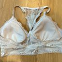 Aerie  Bralette Hibiscus Lace Padded Racerback Bra Size Large Photo 2