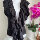 Romeo + Juliet Couture Black ruffled, knit vest, by Romeo & Juliet. Size Medium Photo 1