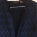 Heather B sweater wool cardigan belted blue black sparkly 87% size medium dressy Photo 4