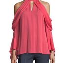 Aria Kobi Halperin  Silk Cold Shoulder Top In Rosalie Blouse Women’s Size M Photo 0