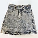 Signature 8 NWT  blue and silver denim mini skirt size 8 Photo 0