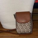 DKNY NEW  Flap Phone Purse & Wallet - Brown/Beige Signature Design Photo 1