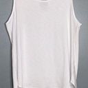 Max Studio White  Round Neck Keyhole Back Slit Back Hem Tank Top XL NWT Photo 0