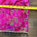 Cache RARE Vintage  Pink Top Beaded Paisley Open Back Y2K 2 S Printed Crop Gown Photo 4