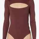 GUESS Women's Long Sleeve Liv Cut Out Rib Bodysuit Photo 2