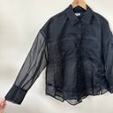 Pilcro Sheer Buttondown Blouse Sz S Photo 2