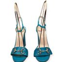 Gucci Horsebit Block Heel Ankle Strap Deep Cobalt Blue Size 36.5/6.5 Leather Photo 4