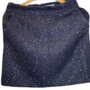 The Loft  dark blue tweed mini skirt with sequin details and pockets - size 2 Photo 4