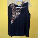 Harper Haptics‎ By Holly  Leopard Print Peekaboo Shirt Size Medium Photo 3