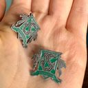 Hot Topic Stainless Steel Slytherin Earrings Photo 0