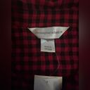 Christopher & Banks NWT  button up red & black plaid shirt; flannel size M Photo 2