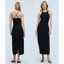 Madewell  | NWT | Crisscross Midi Slip Dress in Cupro-Blend | True Black | Sz 2 Photo 1