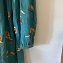 Billabong Blue Teal Floral Days on End Long Sleeve Button Mini Dress size XL Photo 7