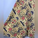 Vintage 100% Cotton Yellow African Egyptian Traditional Printed Wrap Skirt Size M Photo 5