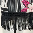 Zac and Rachel  Abstract Floral Fringe Tank Top Sz M Women’s Hawaiian Photo 2