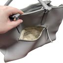 Guess Greyson Purse Satchel Grey With Silver Hardware Faux Leather Photo 4