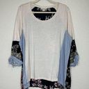 Style & Co  Mixed Media Floral 3/4 Sleeves Top Photo 0