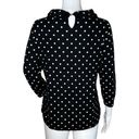 Talbots  Sweater Womens Medium Petite Black White Polka Dot Retro Pin Up Preppy Photo 3