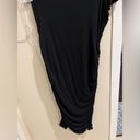 Torrid  Size 1x BLACK ONE-SHOULDER SHORT SLEEVE RUCHED BODYCON DRESS Photo 6